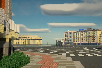 Центр Новосибирска воссоздали в Minecraft