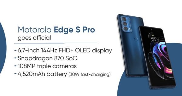 Motorola представила 370-долларовый смартфон Edge S Pro с чипом Snapdragon 870 и 108-Мп камерой